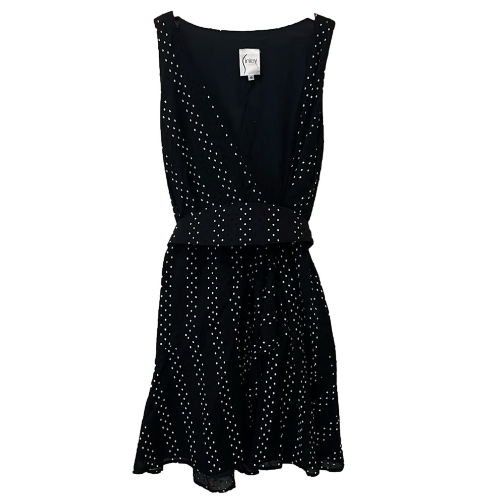 Finley black wrap dress, size 8 🔵